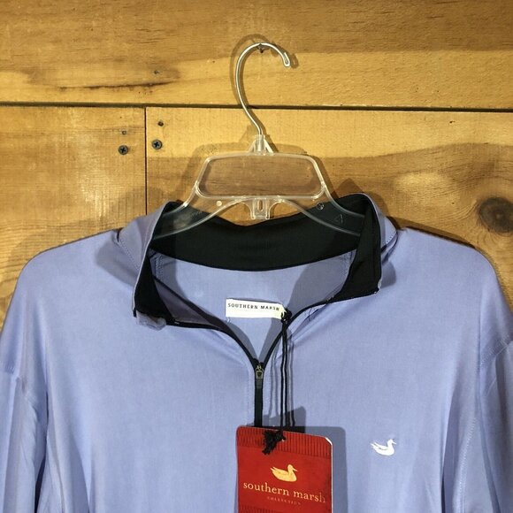 NEW Southern Marsh Half Moon Performance 1/4 ZipPullover Mens Size Small Purple - Picture 2 of 12
